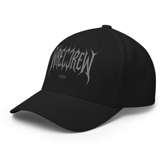 Metal Structured Twill Cap - Black